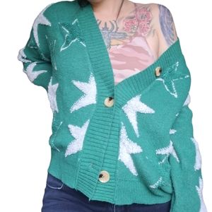 Cœur De Vauge Vintage Fuzzy Star Cardigan Large